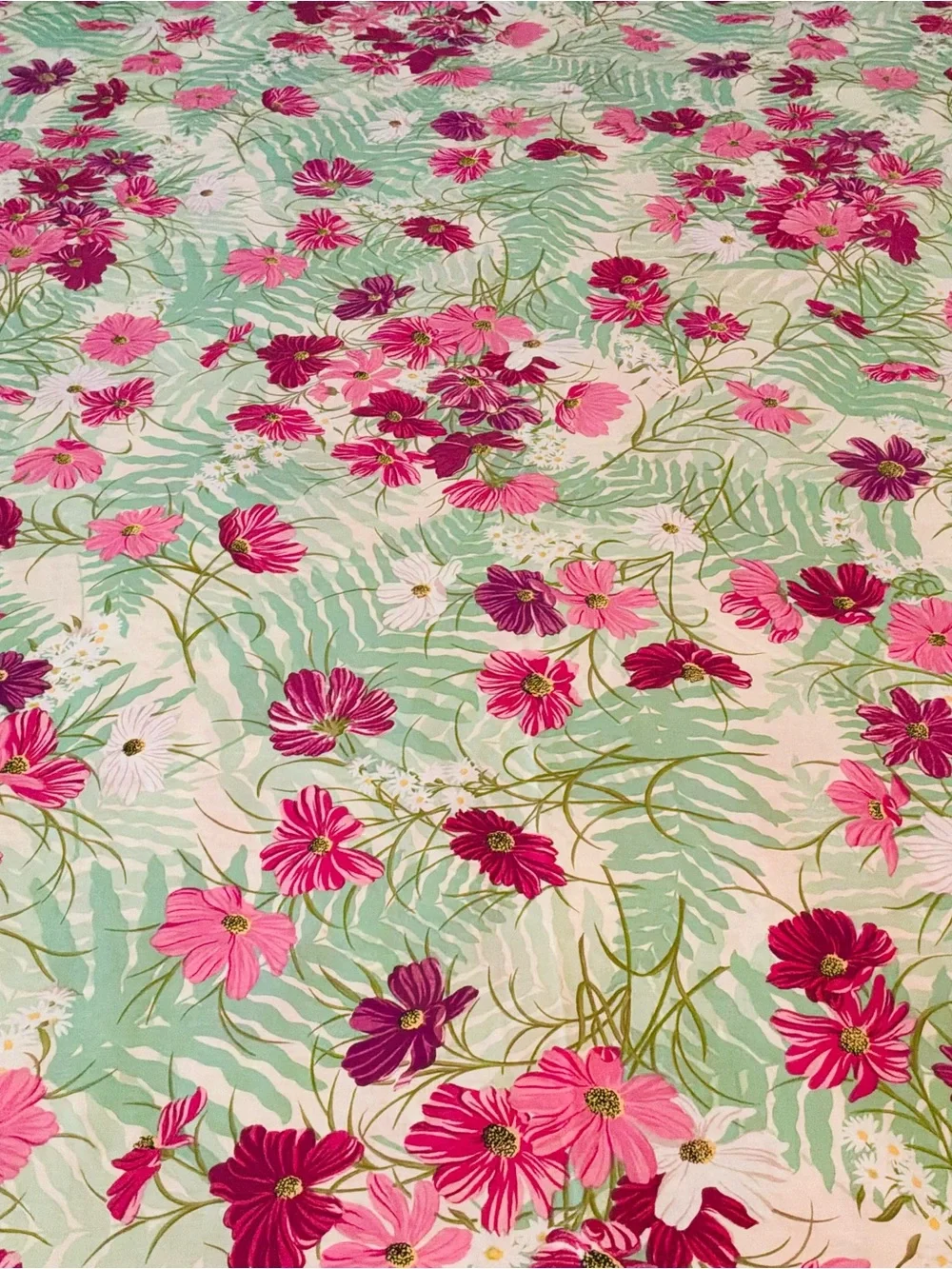 Pink Cosmo’s White Daises Cottage Core VTG KING Duvet Cover 100x84 Crown Crafts